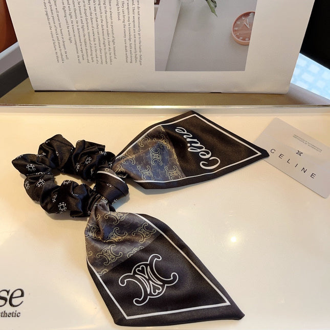 BLACK SILK SCRUNCHIE 420658