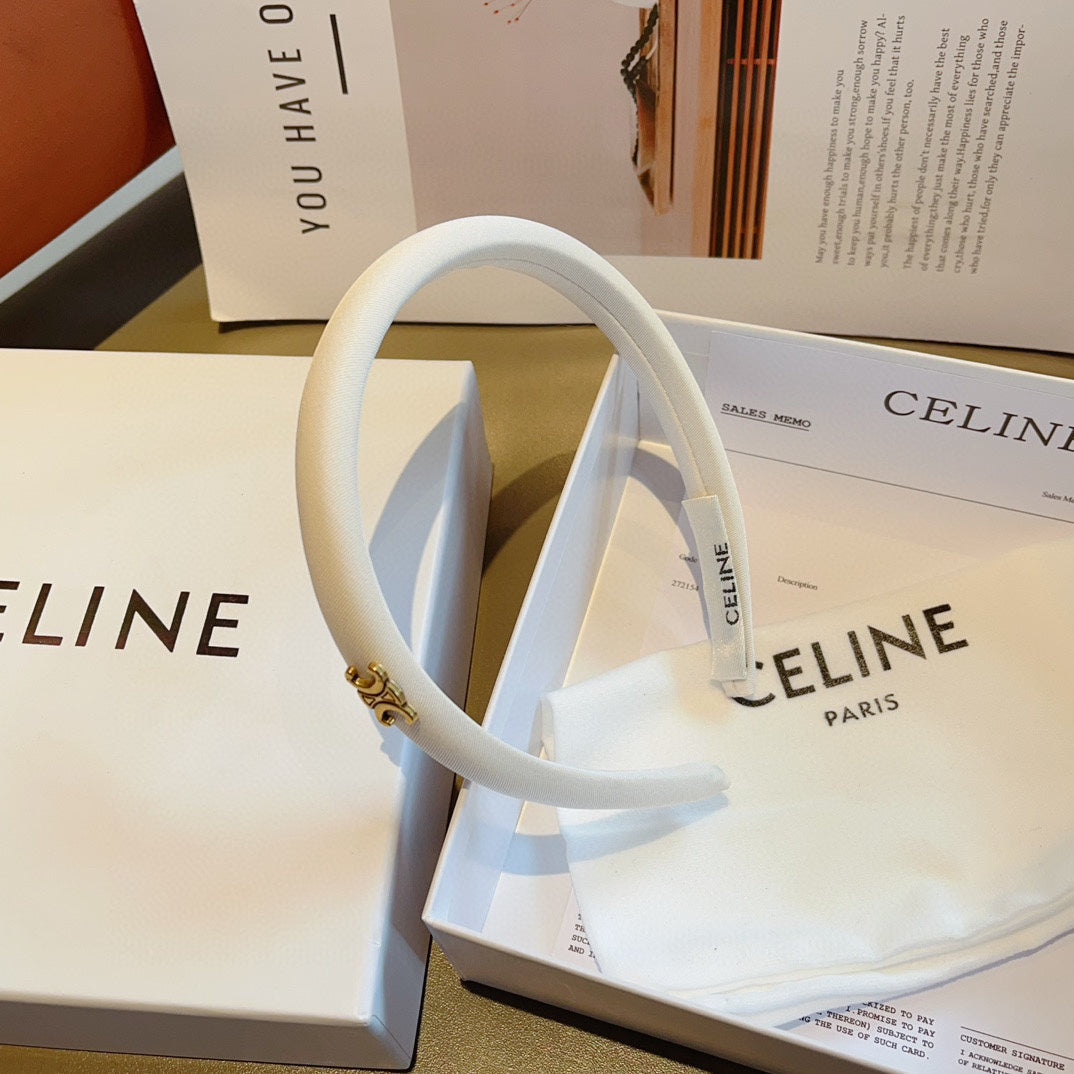 WHITE FABRIC HAIRBAND 425457
