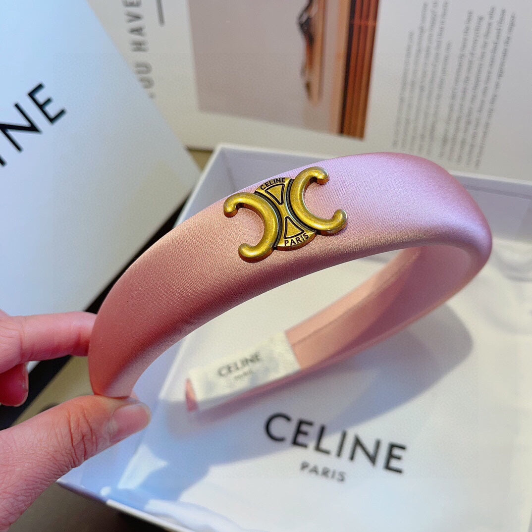 FLAMINGO PINK SILK FABRIC HAIRBAND 432747