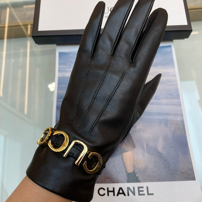 EUROPEAN GLOVES IN BLACK LAMBSKIN WITH CASHMERE LINING 376727