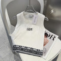 TANK TOP 612060 IN WHITE COTTON RIBBED