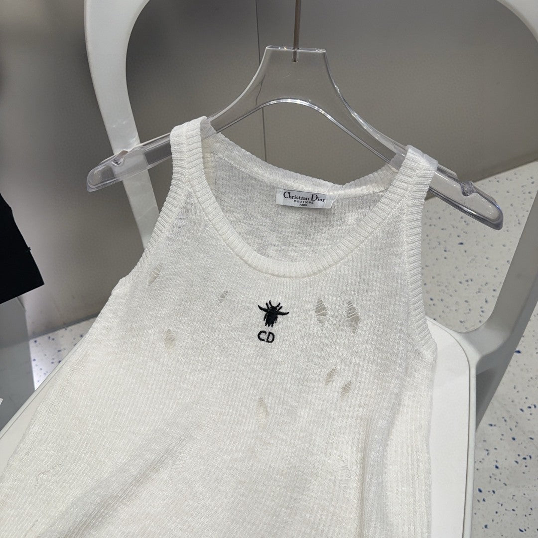 CAMISOLE 629204 IN WHITE COTTON RIBBED KNIT