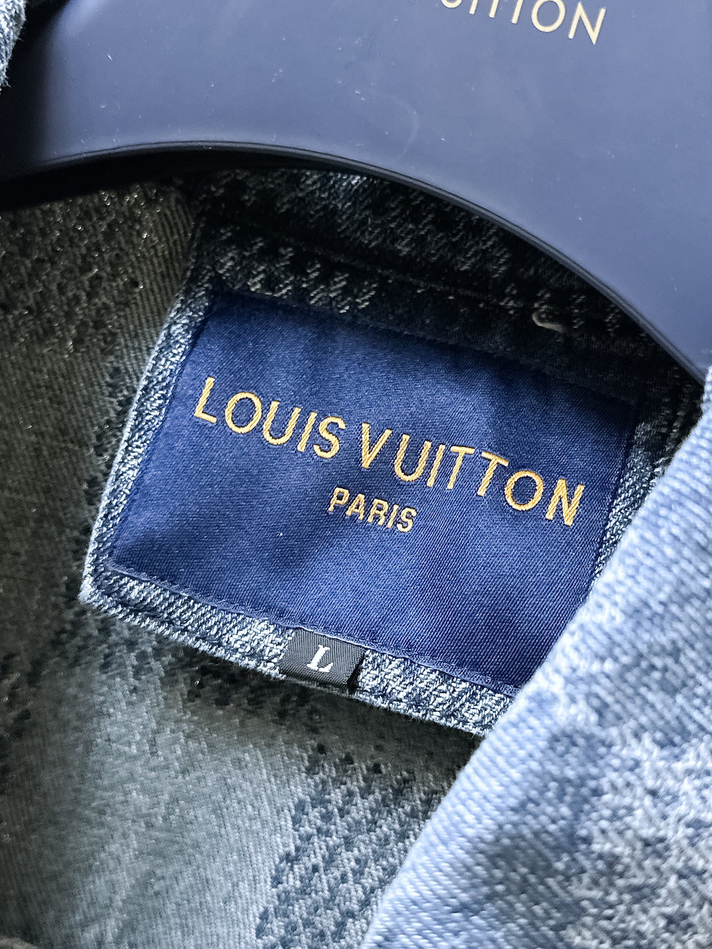 LV SHIRT JACKET IN COUNTRY BLUE DAMIER DENIM 239122