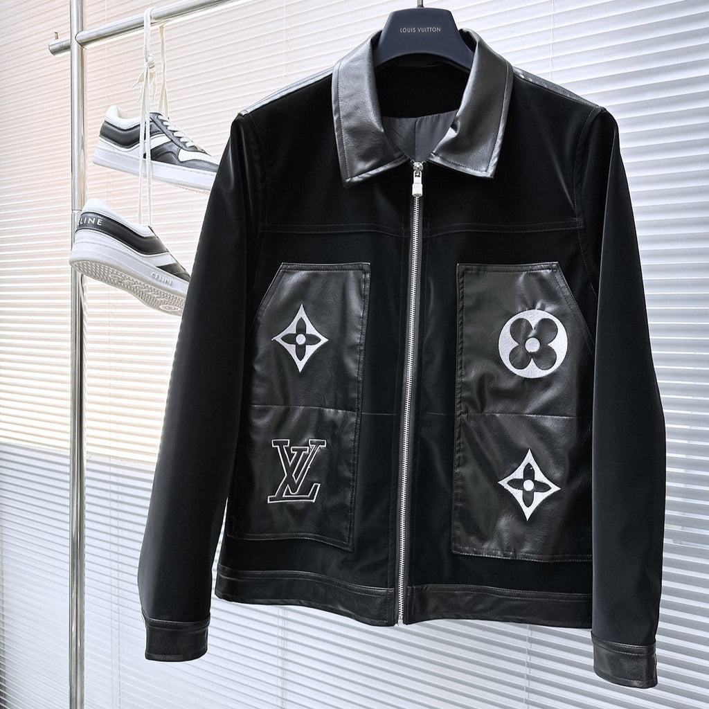 LV SHIRT JACKET IN BLACK SOFT CALFSKIN 239124