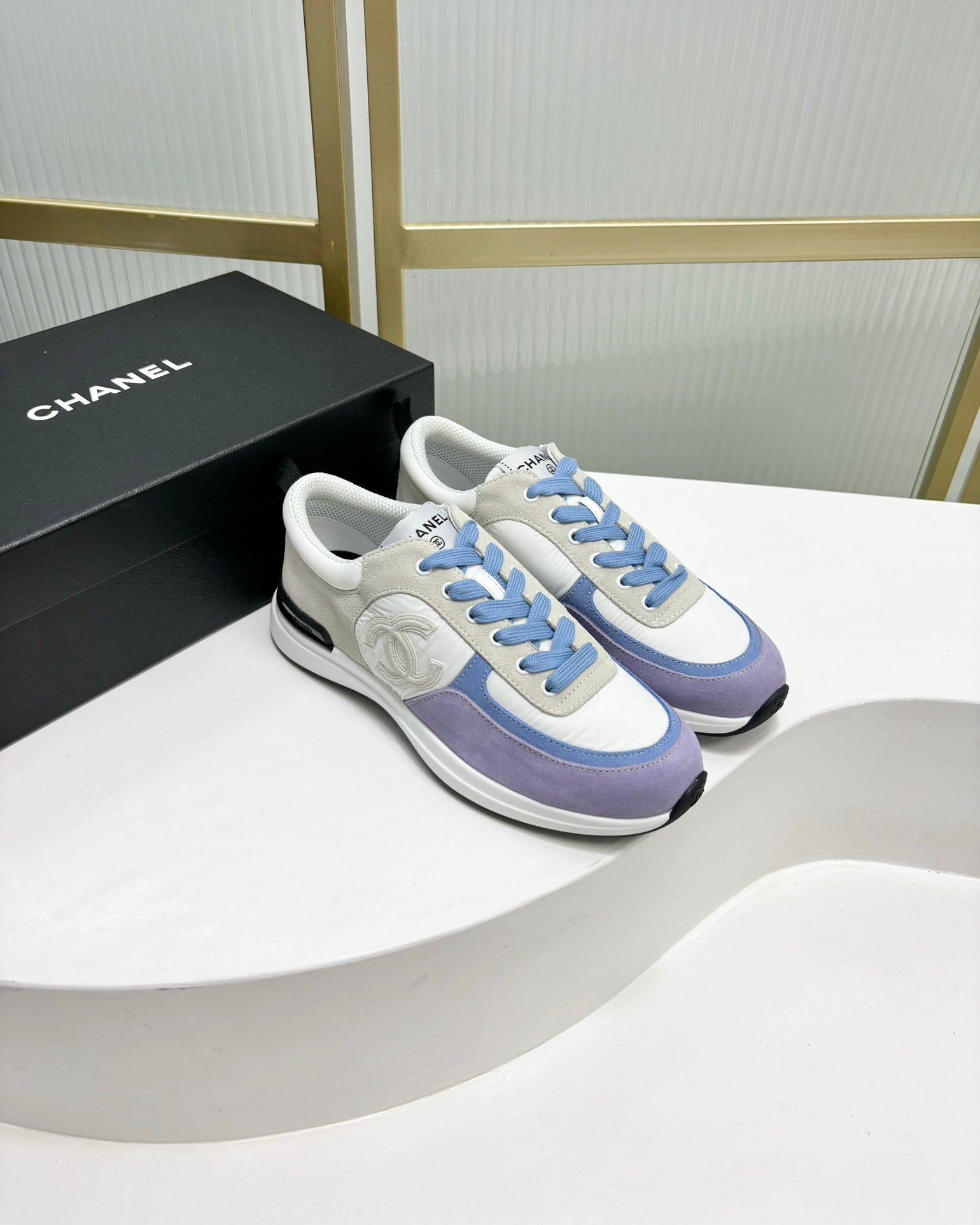 SNEAKER IN AMETHYST PURPLE MIX GREY SUEDE