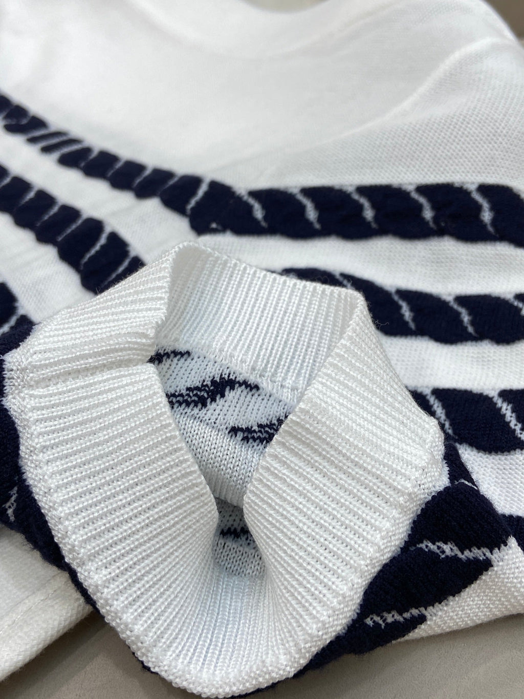LV STRIPED SWEATER 25S IN TENCEL  266038