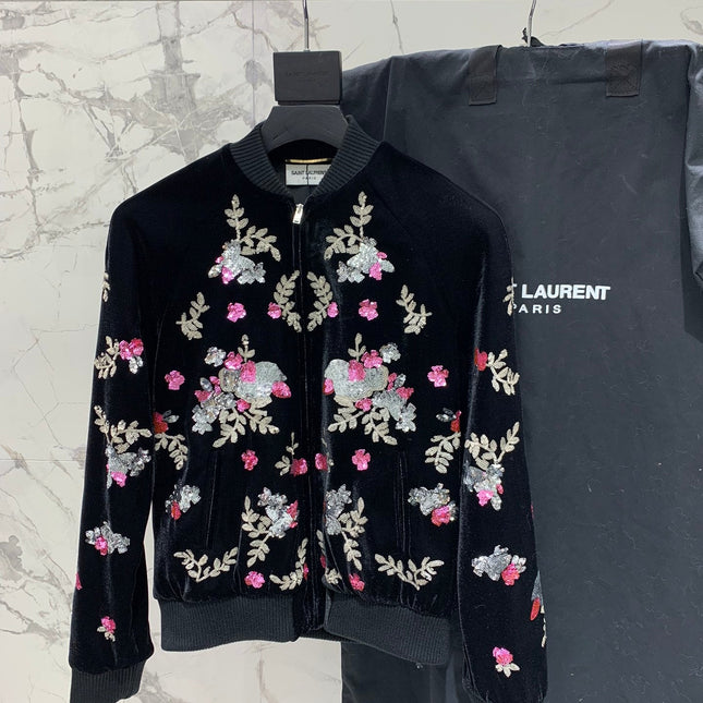 YSL 25S VELVET SEQUIN JACKET STYLE 191