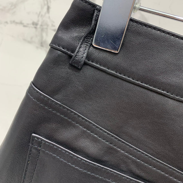 YSL 25S LEATHER MINI SKIRT STYLE 225