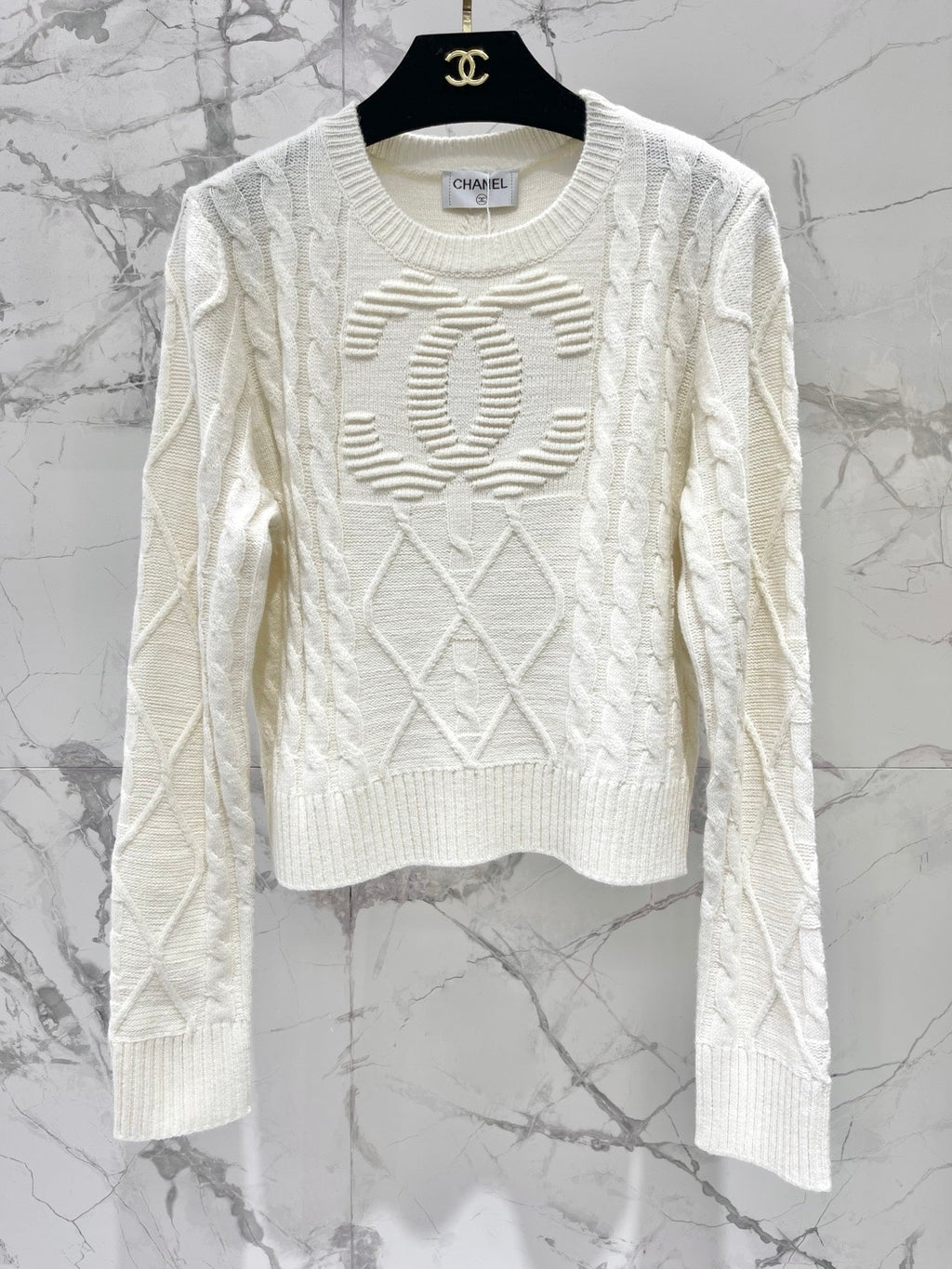 CHANEL 26S LONG-SLEEVE CREWNECK SWEATER 667