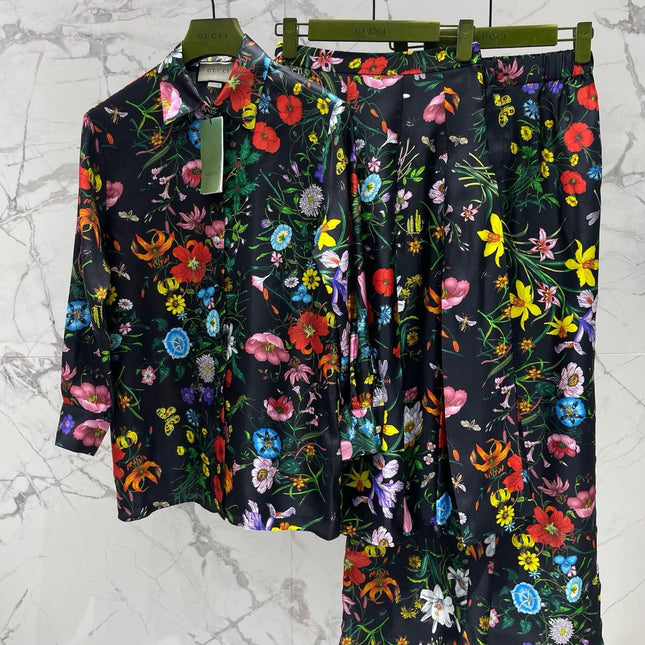 GUCCI 26S WIDE-LEG PRINTED PANTS 77