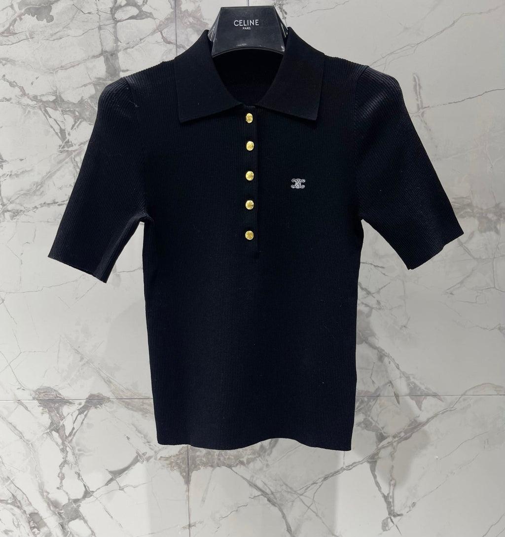 CELINE 26S SHORT SLEEVE KNIT SHIRT 304