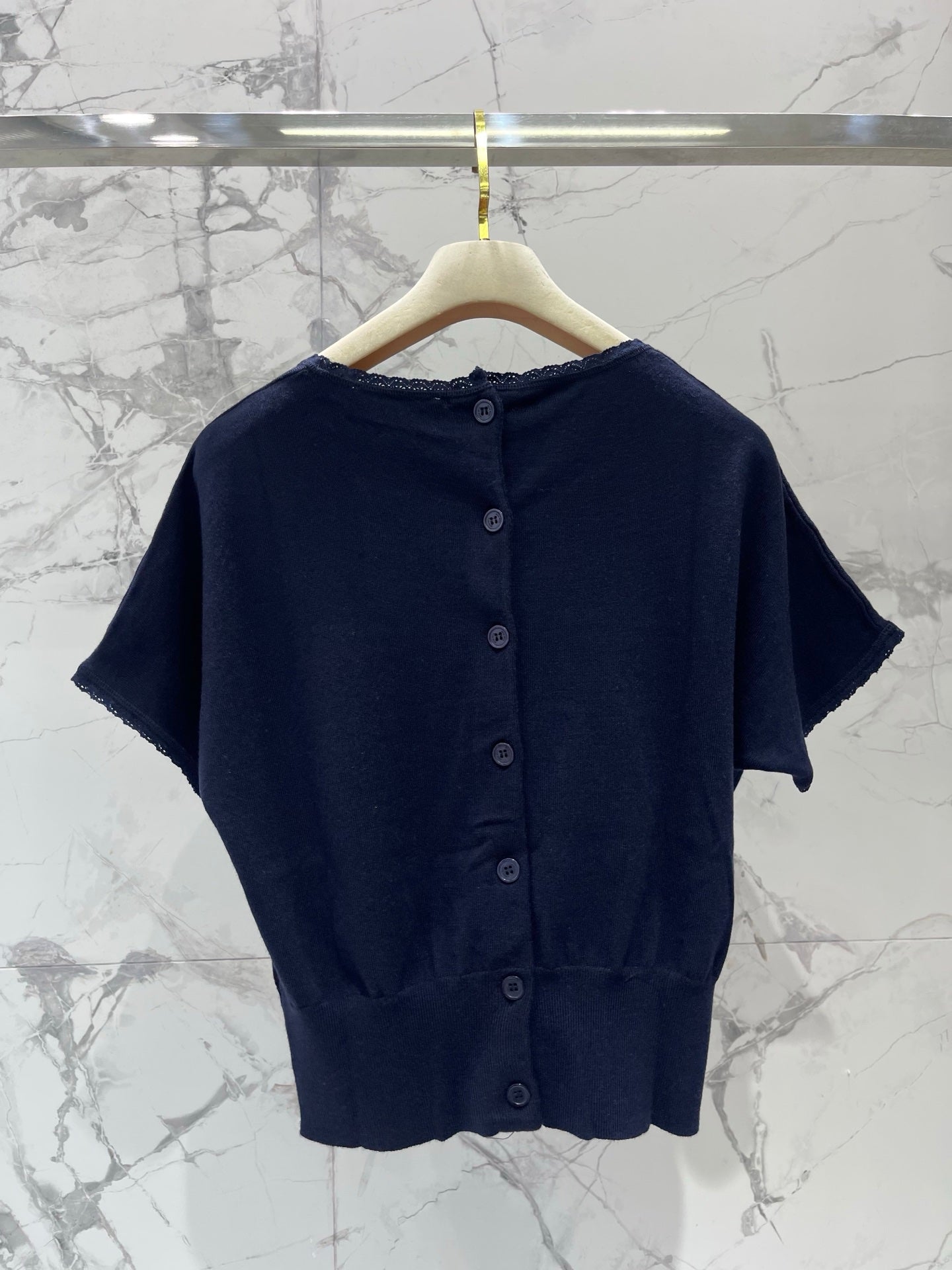 MIUMIU 26S SHORT SLEEVE KNIT TOP 1146