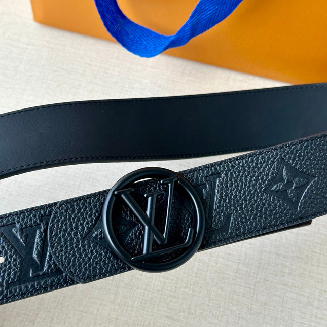 LV 25S BELT 40 MM IN BLACK CALFSKIN 593264