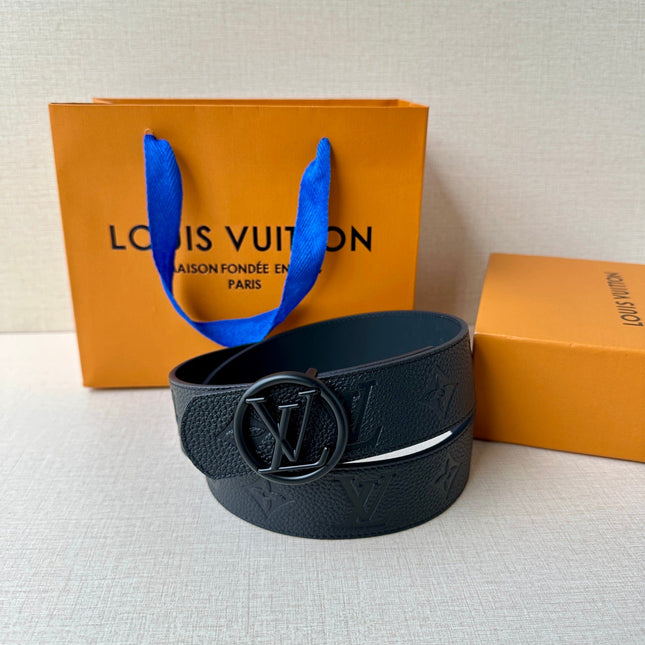 LV 25S BELT 40 MM IN BLACK CALFSKIN 593264