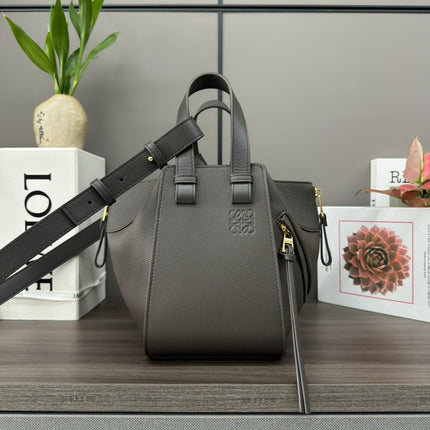 LOE 20 HAMMOCK COMPACT BAG IN UMBER BROWN CALFSKIN