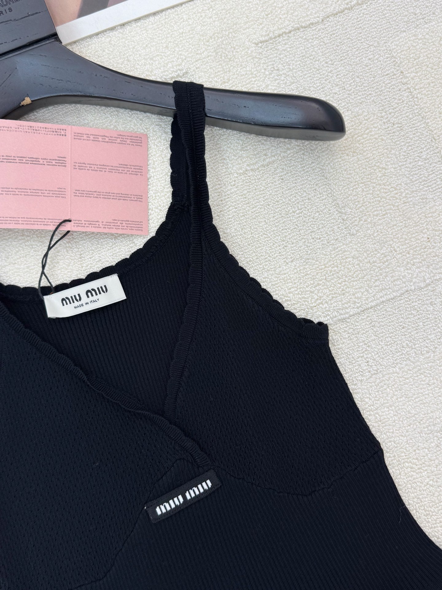 MIUMIU 26S RIBBED KNIT CAMI MINI DRESS 1203