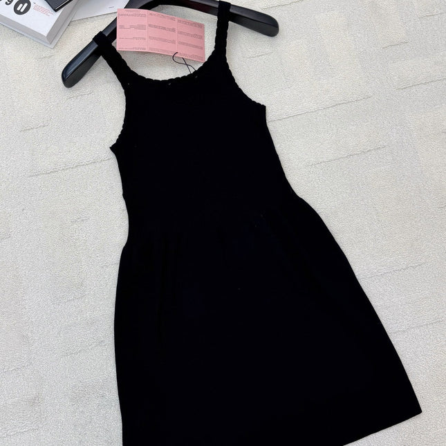 MIUMIU 26S RIBBED KNIT CAMI MINI DRESS 1203