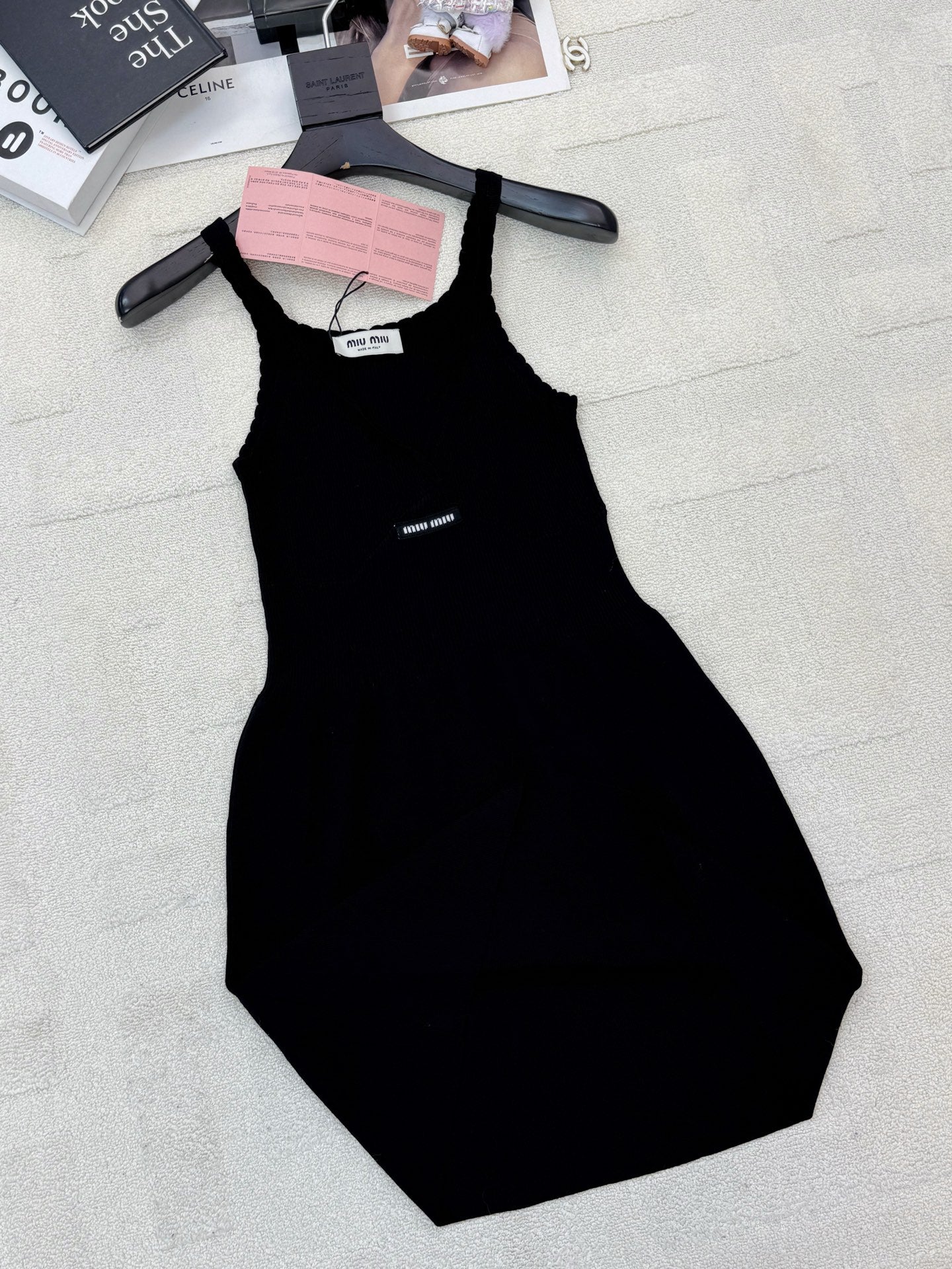 MIUMIU 26S RIBBED KNIT CAMI MINI DRESS 1203