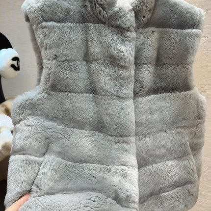DIOR 25S SLEEVELESS RABBIT FUR JACKET 632