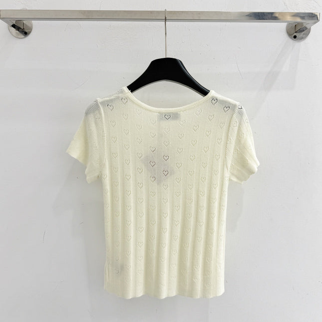 MIUMIU 26S SHORT-SLEEVED SWEATER STYLE 1076
