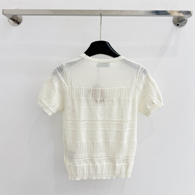 MIUMIU 26S SHORT-SLEEVED SWEATER STYLE 1074