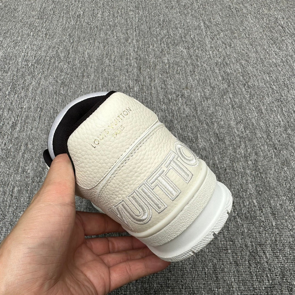 LV TRAINER WHITE MIX BLACK MONOGRAM CALFSKIN