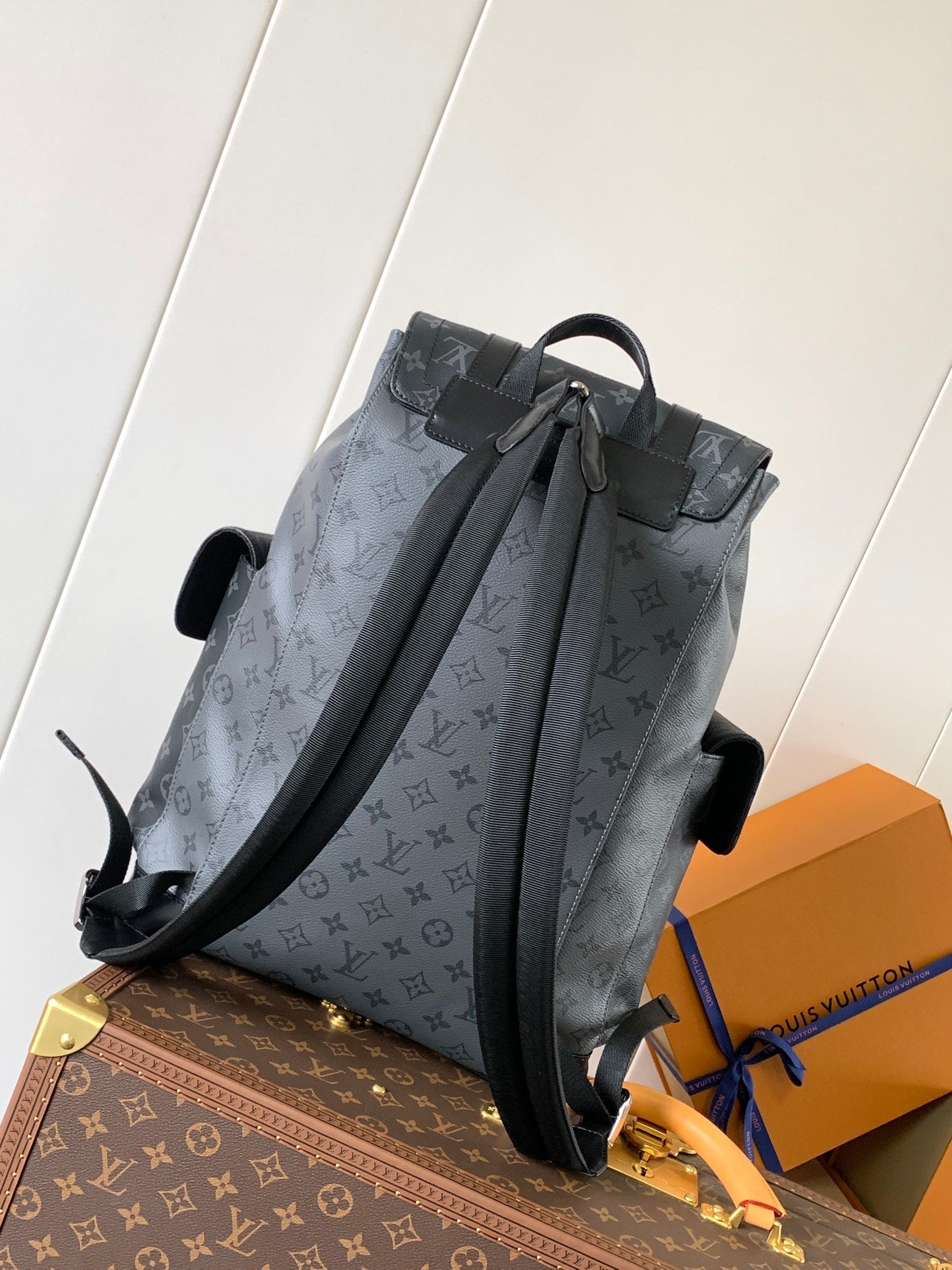 LV BACKPACK 41CM IN BLACK AND GREY MONOGRAM CANVAS 241041