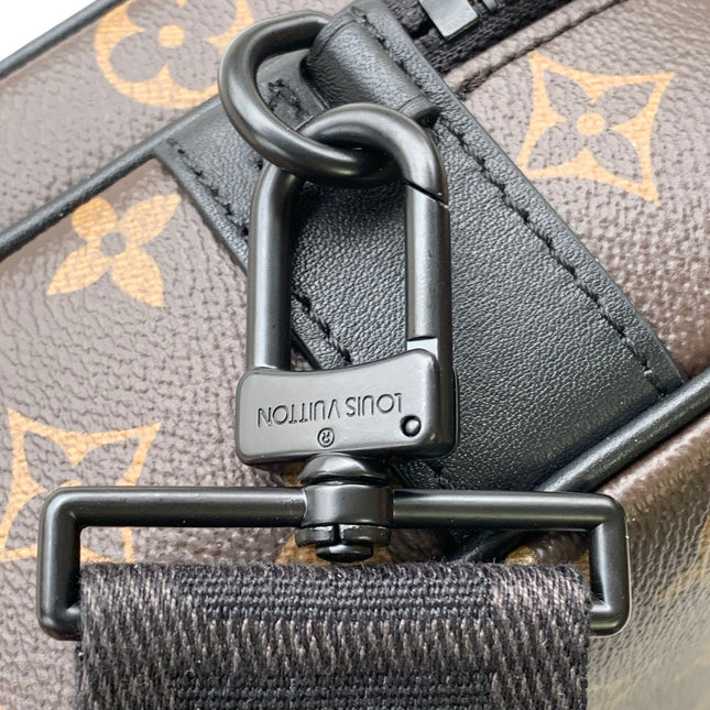 LV 26S S LOCK CROSSBODY BAG 22 IN BROWN EMBOSSED TAURILLON LEATHER
