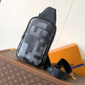AVENUE 31 IN BLACK CANVAS CALFSKIN