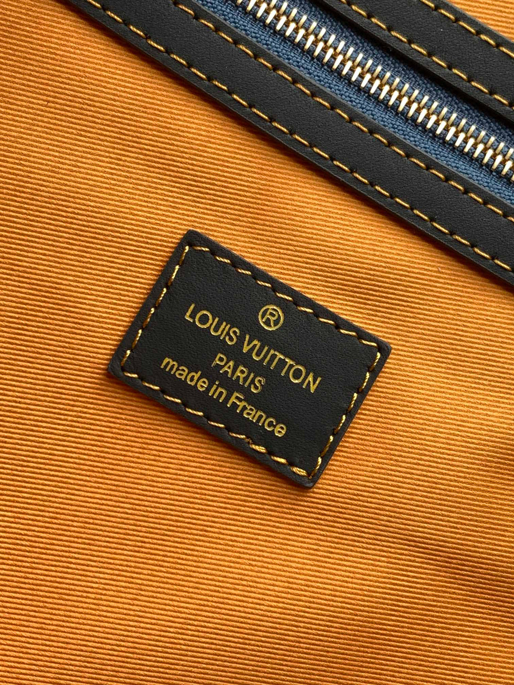 LV 26S KEEPALL 50 IN BLUE WITH LIGHT BLUE ACCENTS COATED CANVAS
