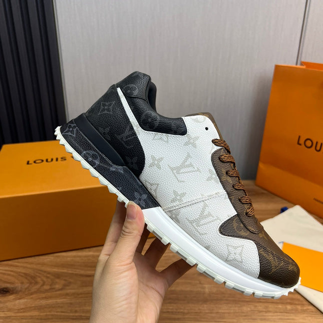 LV SNEAKER BROWN MIX WHITE AND GREY MONOGRAM CALFSKIN