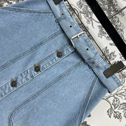 JEAN SKIRT DENIM JACQUARD DUSTY BLUE 266730