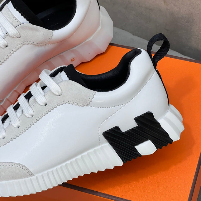 HM SNEAKERS WHITE AND GREY MESH AND H DETAIL SOLE