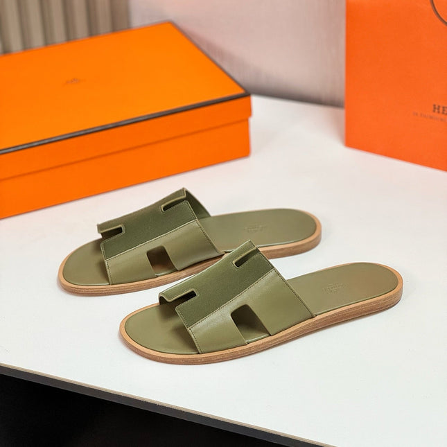 IZMIR SANDAL OLIVE MIX MOSS LAMBSKIN