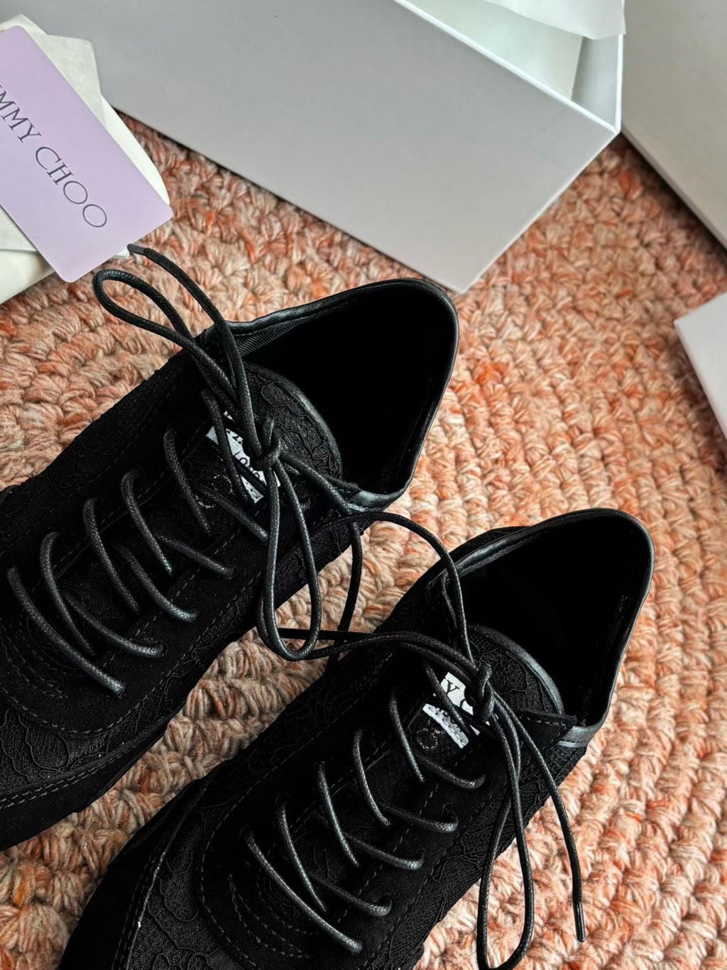 JIMMY CHOO 26S SNEAKERS IN BLACK MESH AND SUEDE