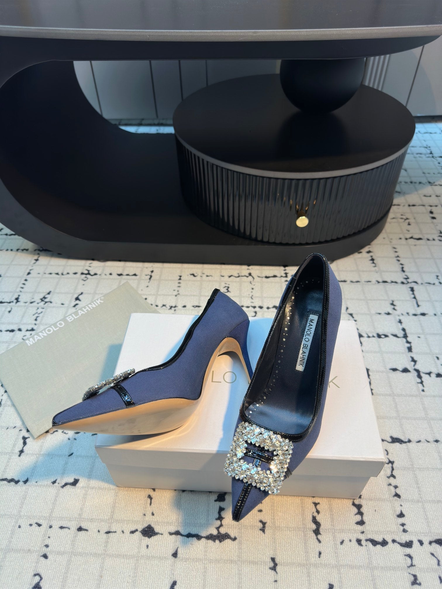HANGISI 100 MM IN AEGEAN BLUE SUEDE