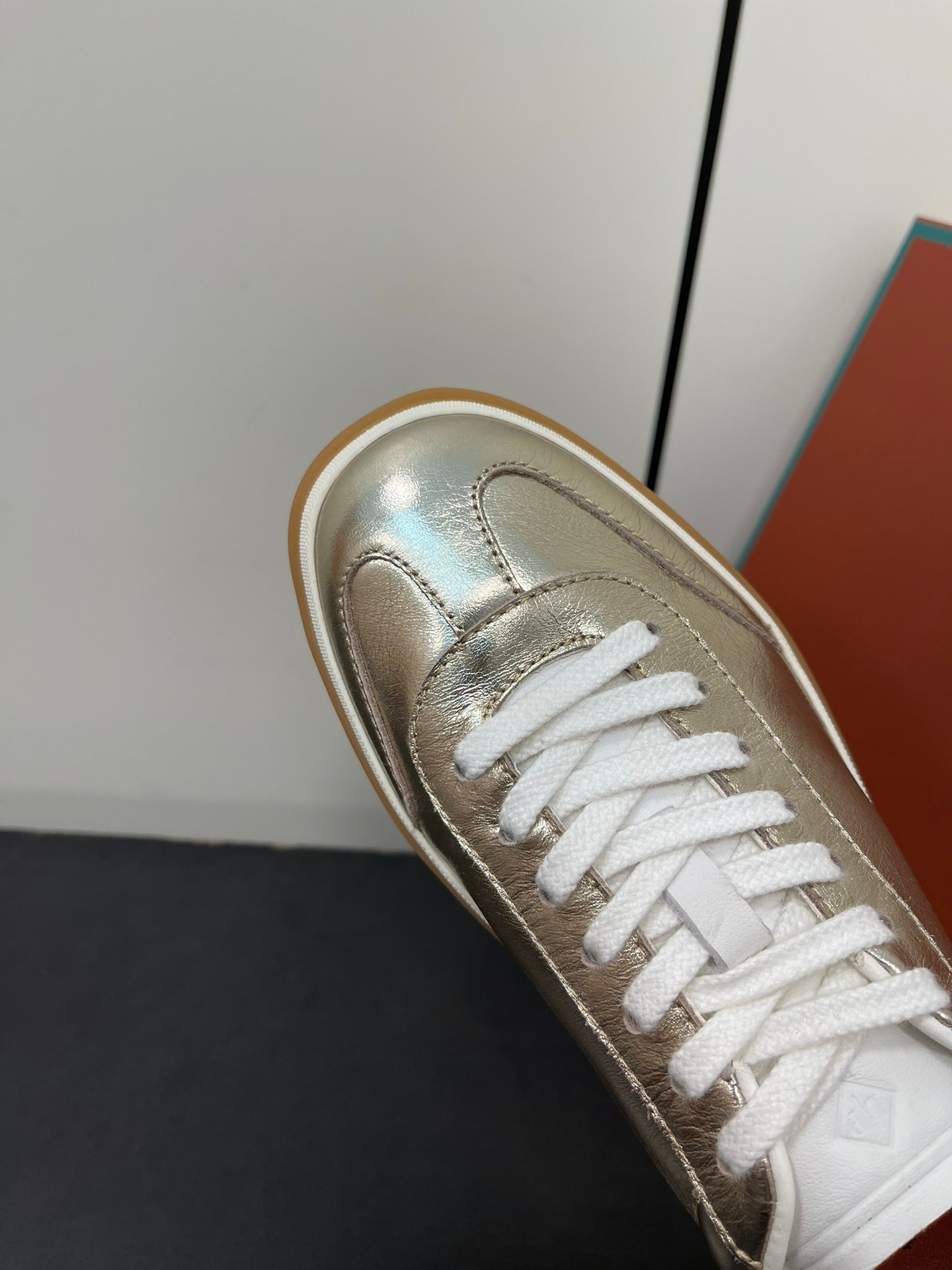 LP TENNIS WALK SNEAKERS LIGHT GOLD CALFSKIN