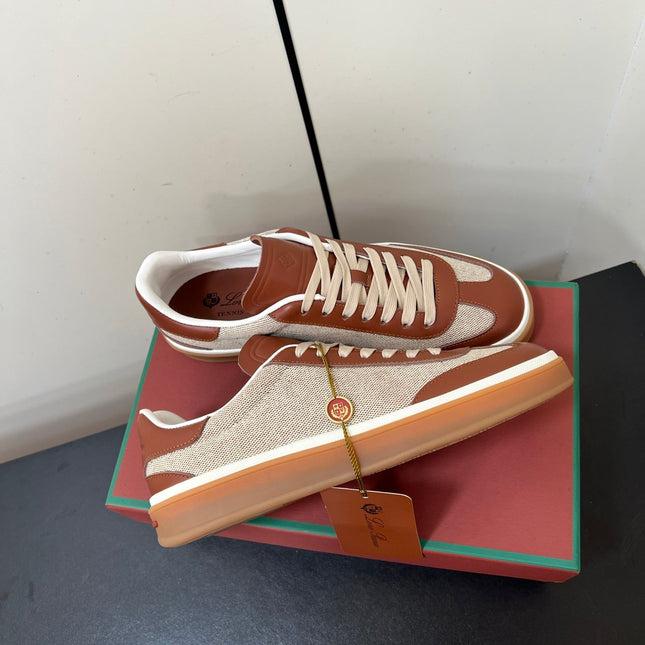 LP 25S TENNIS WALK SNEAKERS IN CHESTNUT CALFSKIN