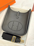 HM 26S EVELYNE BAG 23MM IN BLACK GRAINED CALFSKIN