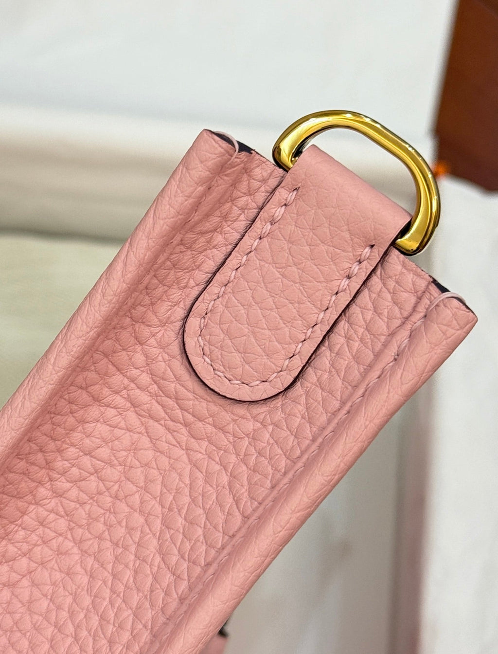 HM 26S EVELYNE BAG 23CM IN PINK GRAINED CALFSKIN