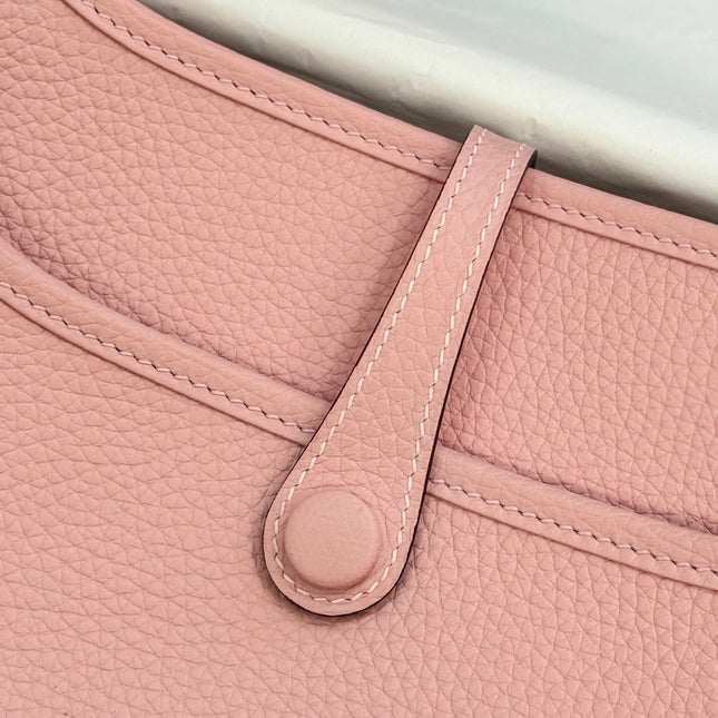 HM 26S EVELYNE BAG 23CM IN PINK GRAINED CALFSKIN