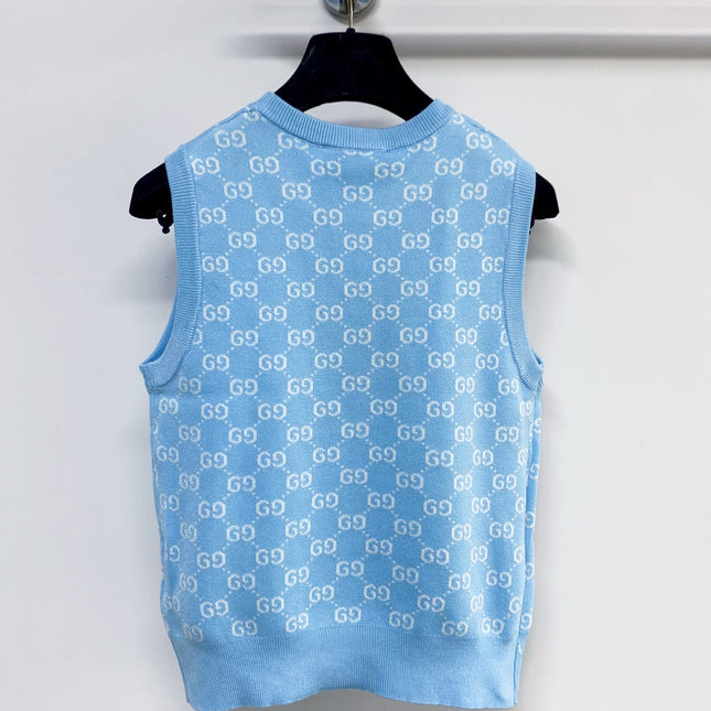 GUCCI 26S EMBELLISHED SLEEVELESS SWEATER 107