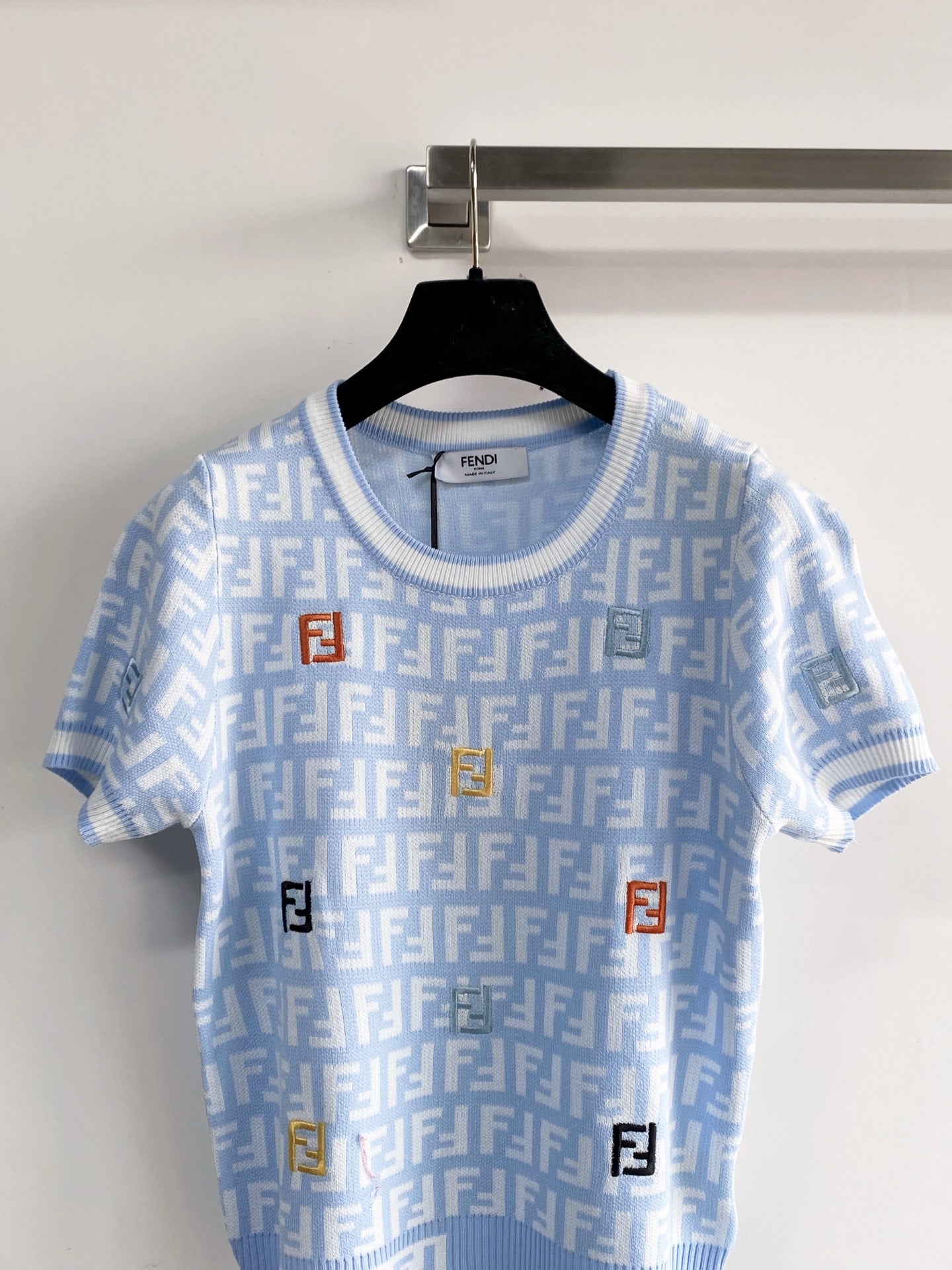 FENDI 26S SHORT SLEEVE KNIT TOP 161
