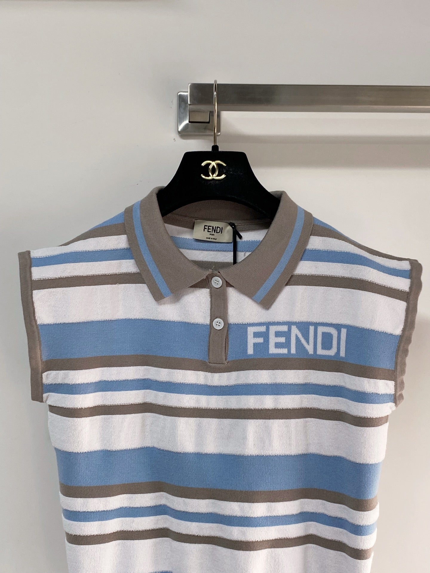 FENDI 26S SHORT SLEEVE KNIT POLO 137