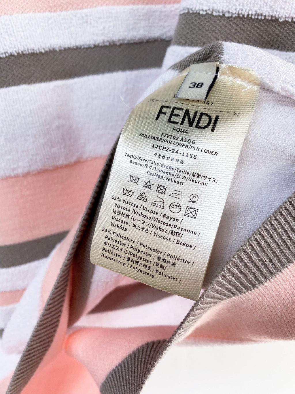 FENDI 26S SHORT SLEEVE KNIT TOP 138