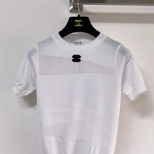 CHANEL 26S SHORT-SLEEVE KNIT TOP STYLE 1086