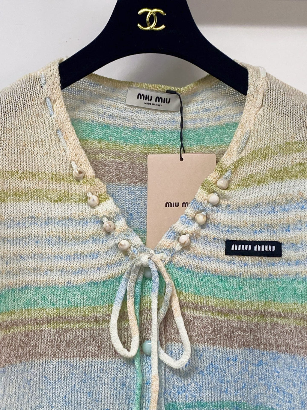 MIUMIU 26S SHORT-SLEEVED SWEATER STYLE 1130