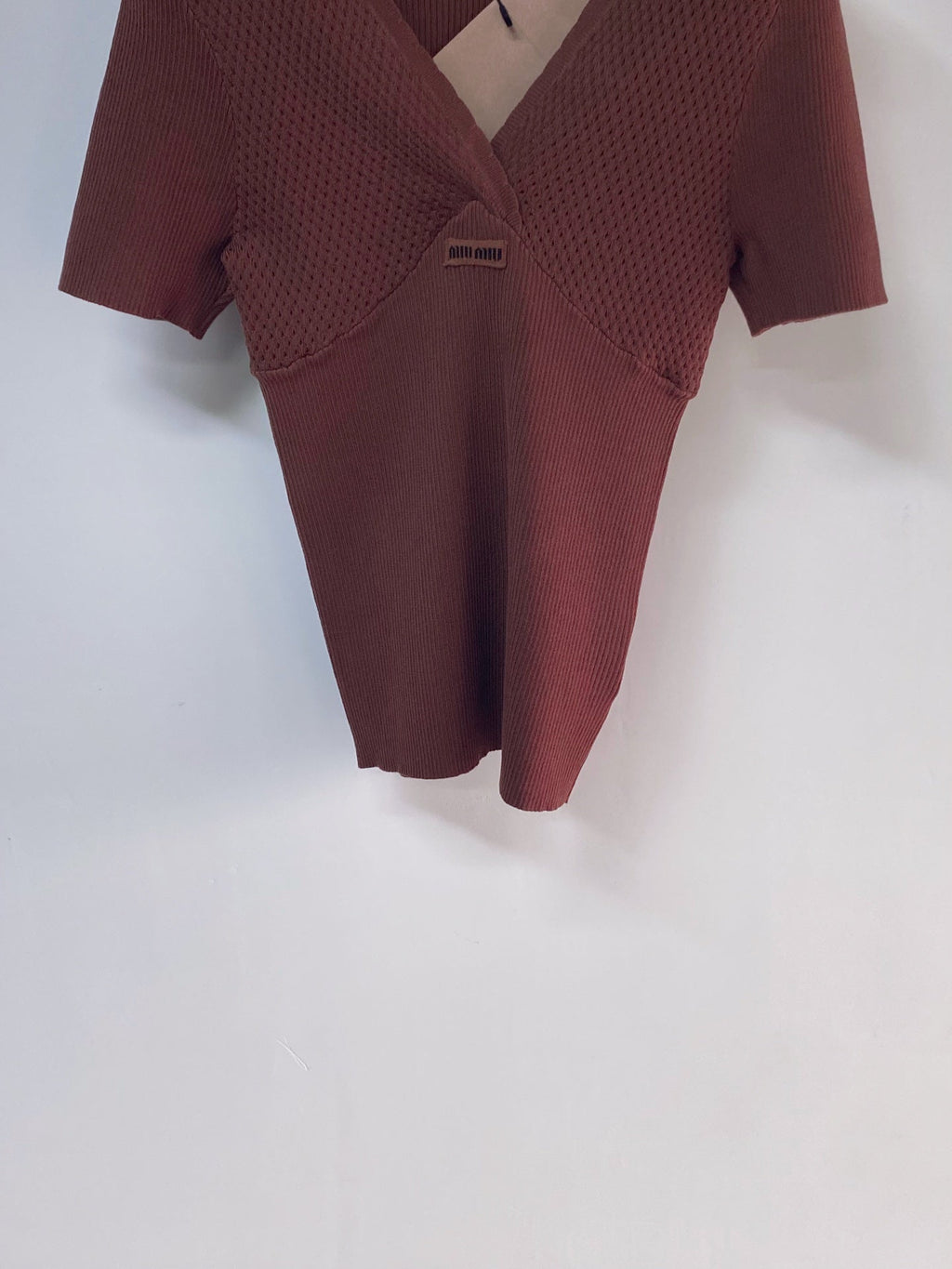 MIUMIU 26S SHORT-SLEEVED SWEATER STYLE 1141