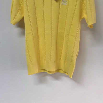 MIUMIU 26S SHORT-SLEEVED SWEATER STYLE 1120
