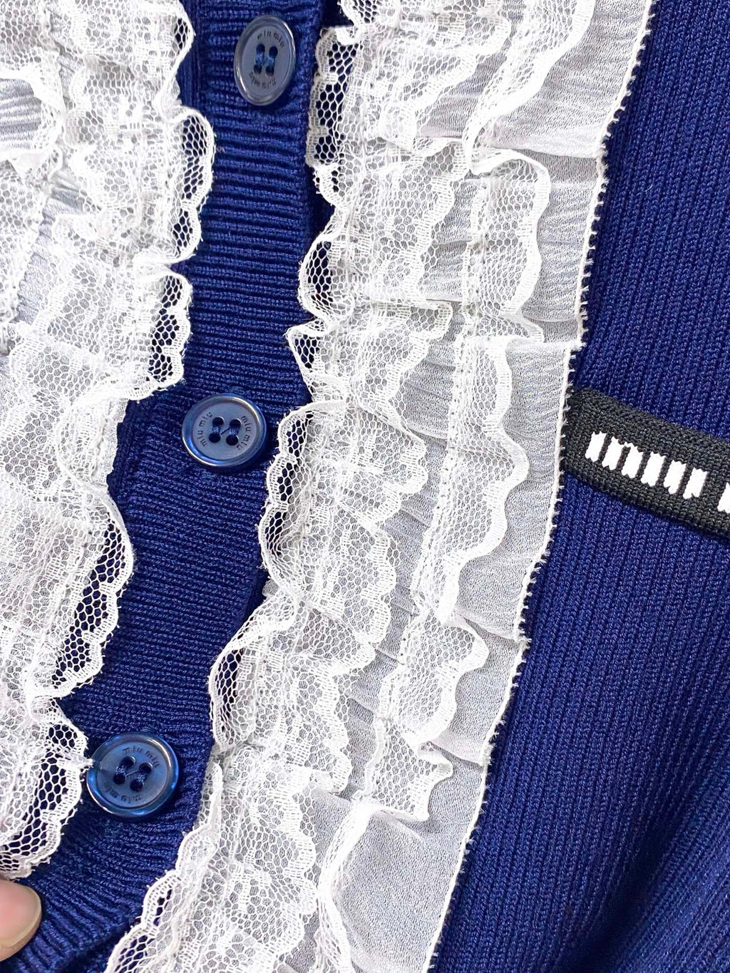 MIUMIU 26S SHORT-SLEEVED KNIT POLO SHIRT STYLE 1053